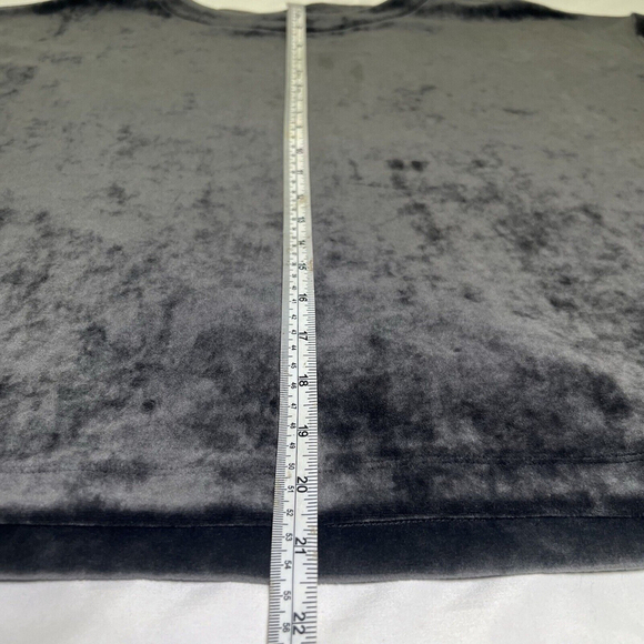 J. Jill Pure Jill Charcoal Velvet Kimono Sleeve Oversized Top Cozy Soft Size M - Picture 7 of 10